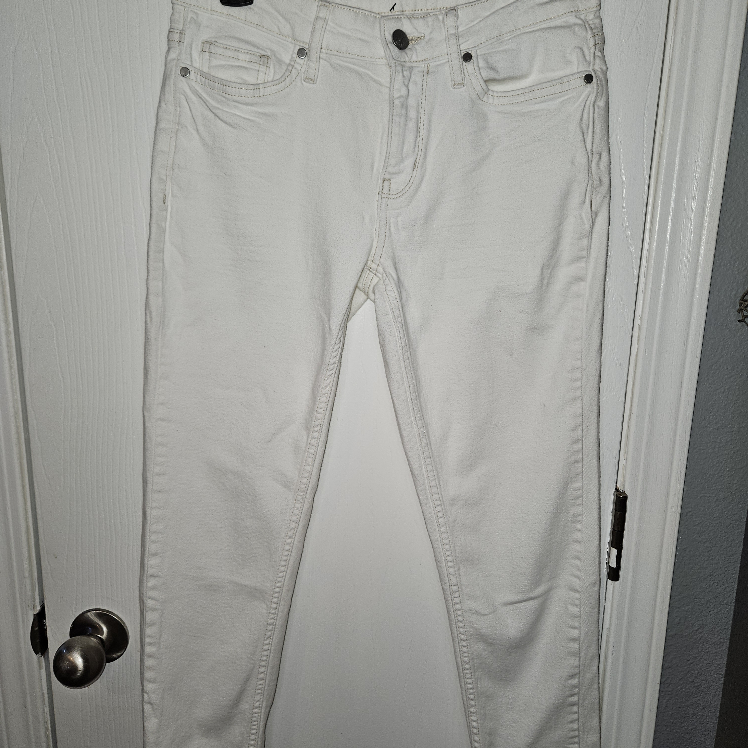 Calvin Klein Jeans Womens White Skinny Capri Jeans